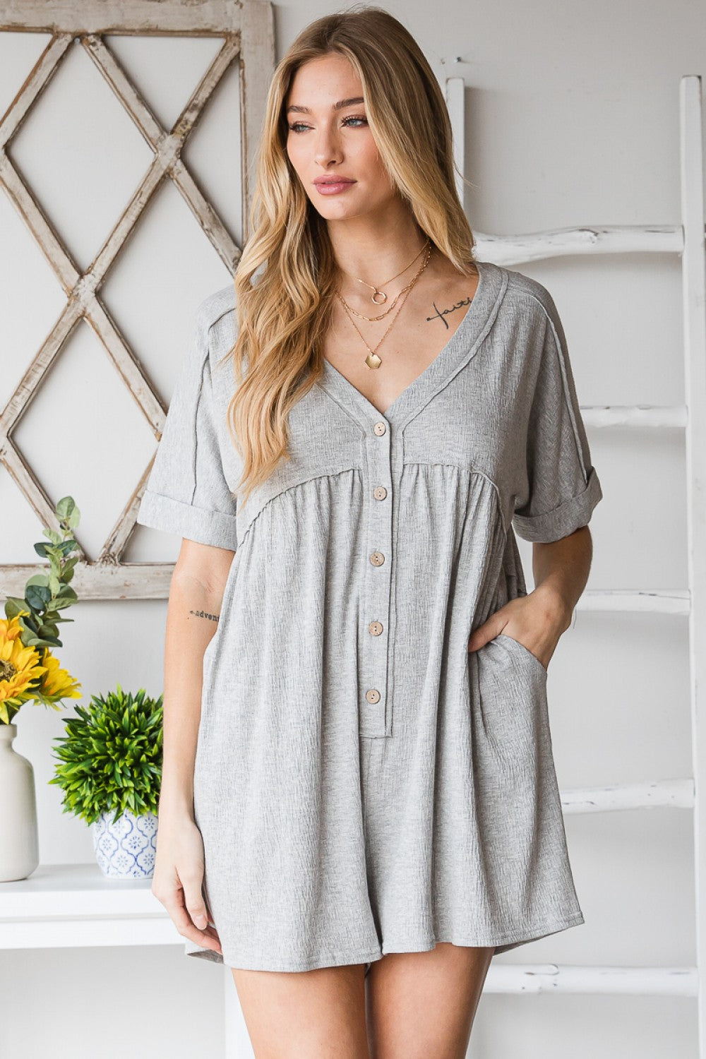 Comfy Textured Romper