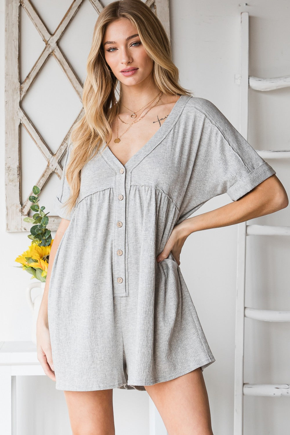 Comfy Textured Romper