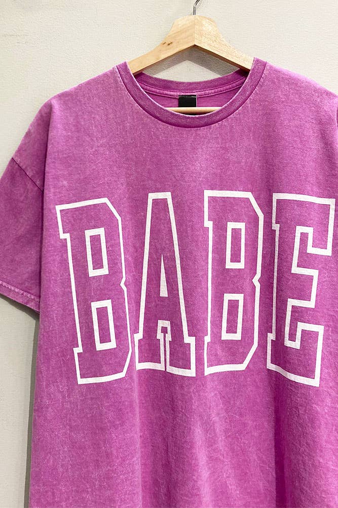 Babe Mineral-Washed Tee