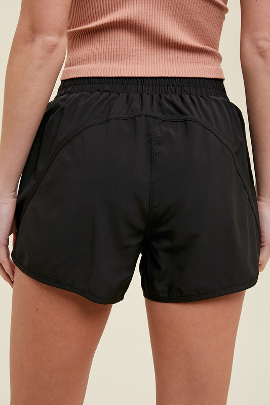 Black Athleisure Shorts