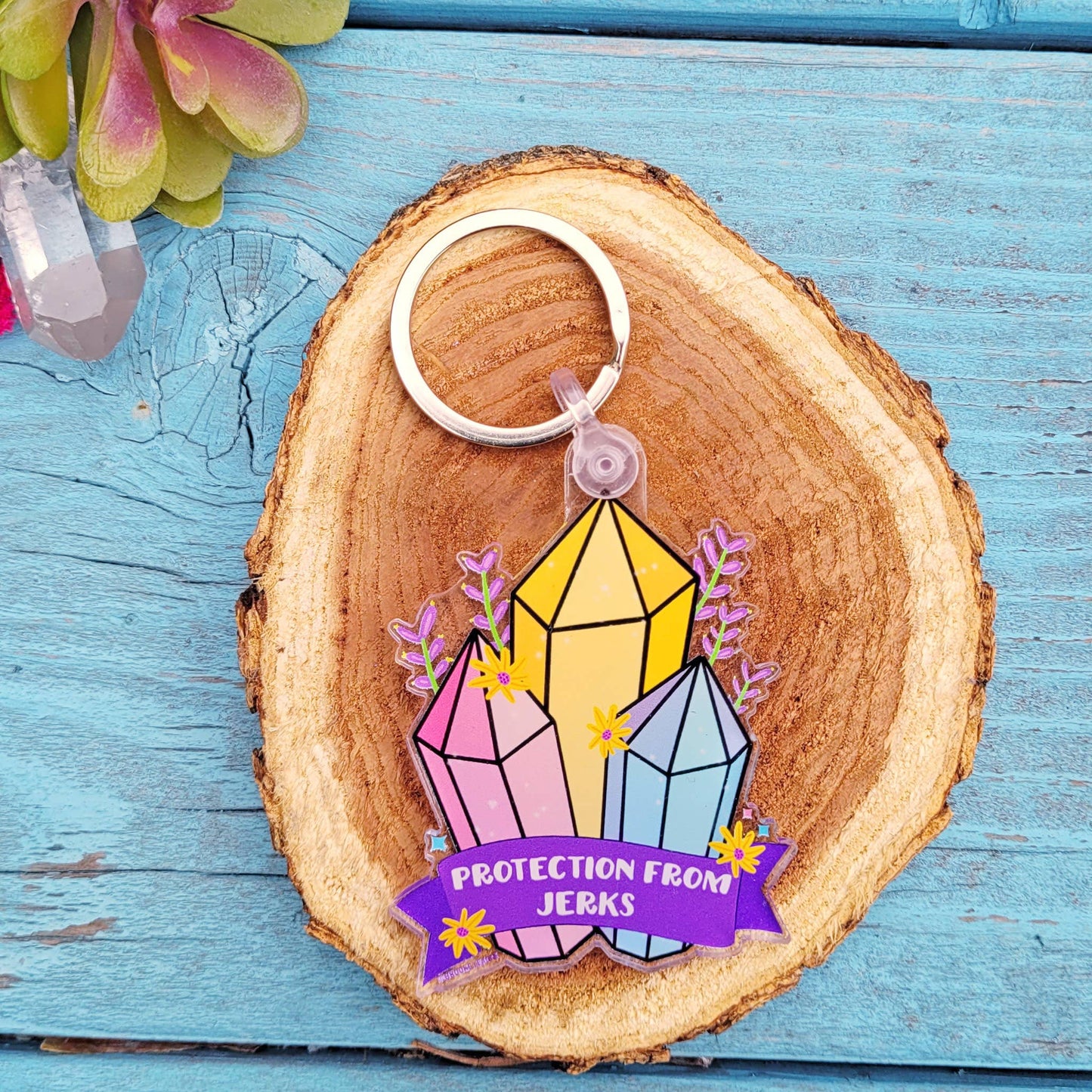 Crystal Protection Keychain