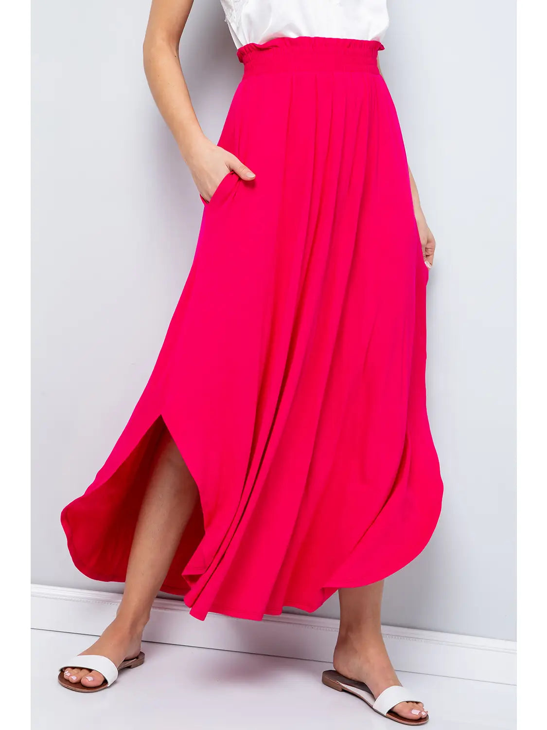 Fuchsia Maxi Skirt